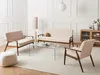 BELIANI Sessel Beige u. Dunkelbraun aus Bouclé mit Holz Produktbild-Vorschau 3