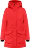 A studio shot of a red parka jacket. Produktbild-Vorschau