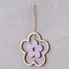 8er Set Holz Anhänger Schmetterling Blume Natur Rosa Lila Produktbild-Vorschau 5