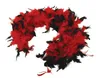 Boa di piume rosso e nero da donna Anteprima dell’immagine prodotto 4