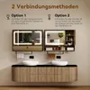 Puluomis Spiegelschrank Bad 80cm mit 3 färbiger dimmbarer Produktbild-Vorschau 6