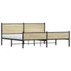 Metallbett ohne Matratze Sonoma-Eiche 200x200 cm Produktbild-Vorschau 2