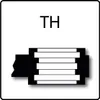 A black and white graphic of a tool part with the letters 'TH' above it. Náhľad obrázku produktu
