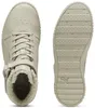 A top-down view of a pair of beige Puma sneakers, with one shoe shown from the top and the other from the sole. Produktbild-Vorschau