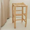 Barhocker aus Holz und Doum Produktbild-Vorschau 2
