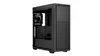 A black computer case is shown against a white background. Produktbild-Vorschau