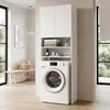 Badschrank Weiss stehend | Schmaler Badezimmerschrank mit 4 Produktbild-Vorschau 9