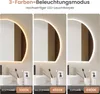 Halbrunder Spiegel 100 x 80 cm Badspiegel mit Beleuchtung Produktbild-Vorschau 2