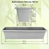 MePla - Blumenkasten Balcony Standard 100 cm braun Produktbild-Vorschau 2