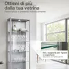 K-Möbel Set di 4 ripiani in vetro Ripiano in vetro per 2 Anteprima dell’immagine prodotto 4