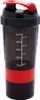 Fitness Shaker Bidon 500ml Grau/Rot PURE 2 IMPROVE Produktbild-Vorschau 2