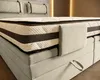 TRADA Boxspringbett PORTO 140x200 Beige – elektrisch Produktbild-Vorschau 3