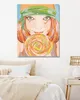 Zuty - Malen nach Zahlen - GRÜNÄUGIGE FRAU UND LOLLY, 40x50 Produktbild-Vorschau 2