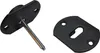 Two furniture connectors, one with a pin attached, are shown against a white background. Podgląd zdjęcia produktu
