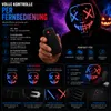 LED-masker, blauw/rood gemengd - Bedienbaar kostuummasker Productafbeelding-voorbeeld 2