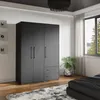 Drehtürenschrank >MOKKARIS< 3 Türen, 2 Schübe, in Produktbild-Vorschau 2