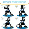 WALCORA 2 in 1 Rollstuhl Rollator Faltbar und Leicht mit Produktbild-Vorschau 3