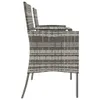 Side view of a two-seater garden sofa with a tea table made of poly rattan. Produktbild-Vorschau