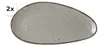 Servierplatte oval 35,5x17cm 2er Set Taste taupe Produktbild-Vorschau 1