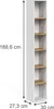 Hochregal Vicco Viktor Weiß/Artisan 30 x 188.6 cm, Model Produktbild-Vorschau 1