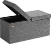 Casaria Banc de rangement gris foncé 80x40x40cm Coffre de Voir les images du produit 1