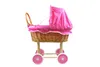 Puppenwagen aus Weide  rosa Produktbild-Vorschau 2