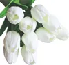 OKWISH Künstliche Tulpen Weiß 10 Stück ohne Vase – Produktbild-Vorschau 1