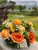 Grabgesteck Kunstblumen mit künstlichen Rosen in Apricot Produktbild-Vorschau 5