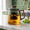 Vilde | Teekanne mit Sieb 700 ml - Schwarzes Glas - mit Produktbild-Vorschau 2