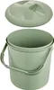 A light green bucket and its lid are displayed against a white background. Produktbild-Vorschau