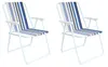 2 Stück Campingstuhl Outdoor Klappstuhl Regiestuhl Gartenstuhl Ocean gestreift Produktbild-Vorschau