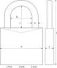 Zahlenvorhangschloss 180IB/50 B/SB Schlosskrperbreite 52 mm Produktbild-Vorschau 8