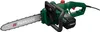 A green and black electric chainsaw is shown against a white background. Produktbild-Vorschau