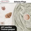 Fleece Kuscheldecke 220x240 cm Flauschiges Polyester Grau Produktbild-Vorschau 6