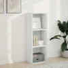 vidaXL Knihovna bílá 40x30x114 cm Materiál na bázi dřeva Náhled obrázku produktu 3