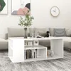vidaXL Konferenční stolek bílý 100x50x40 cm Materiál dřevo Náhled obrázku produktu 2