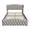 Lit rembourré Lit double velours Lit de rangement, sommier Voir les images du produit 9