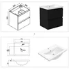 Waschtisch mit Unterschrank 50cm Alast Badmöbel Set Matt Produktbild-Vorschau 6