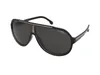 A pair of black Carrera sunglasses with grey lenses, shown from a three-quarter angle on a white background. Produktbild-Vorschau