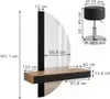 A diagram showing the dimensions of a vanity table and stool. Anteprima dell’immagine prodotto