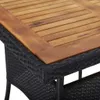 set da pranzo da giardino 5 pezzi in poly rattan nero Anteprima dell’immagine prodotto 10