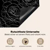 KitchenYeah© Herdabdeckplatte Rosen - Schwarz und Weiß - Produktbild-Vorschau 5