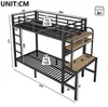 Lit superposé avec bureau et éclairage LED, structure en Voir les images du produit 2