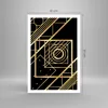 Poster - Poster ohne Rahmen - Abstraktion Quadrat Gold - Produktbild-Vorschau 4