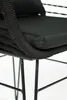 A close-up view of the seat and armrest of a black chair. Produktbild-Vorschau