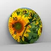 Wanduhr - Rund - Glasuhr - Wolken Sonnenblumen Plantagen - Produktbild-Vorschau 4
