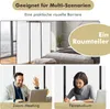A collage of images showing a room divider in a bedroom setting and two people using it for virtual meetings and remote study. Anteprima dell’immagine prodotto