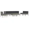 vidaXL 9 tlg. Garten Lounge Set mit Auflagen Poly Rattan Produktbild-Vorschau 3