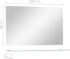 vidaXL Lustro ścienne z półką 100×60 cm szkło hartowane Podgląd zdjęcia produktu 6