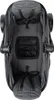 Top-down view of the interior of a stroller seat. Voir les images du produit